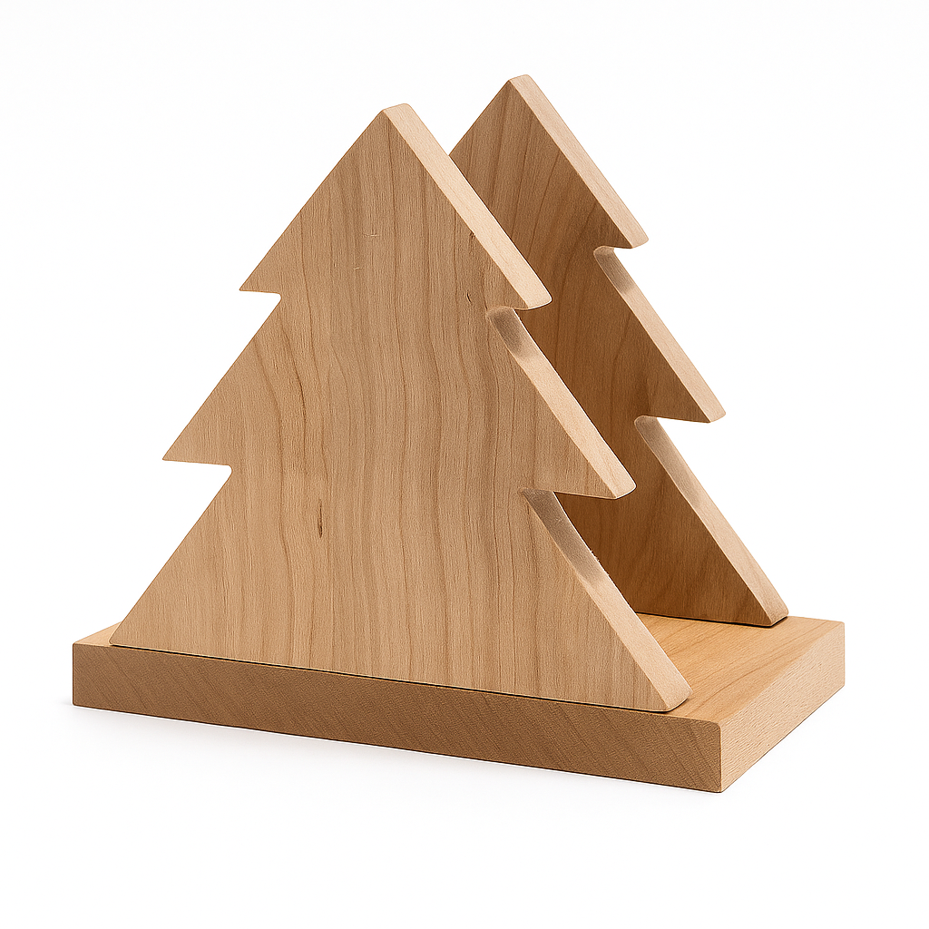 Wooden Christmas Tree Napkin Holder