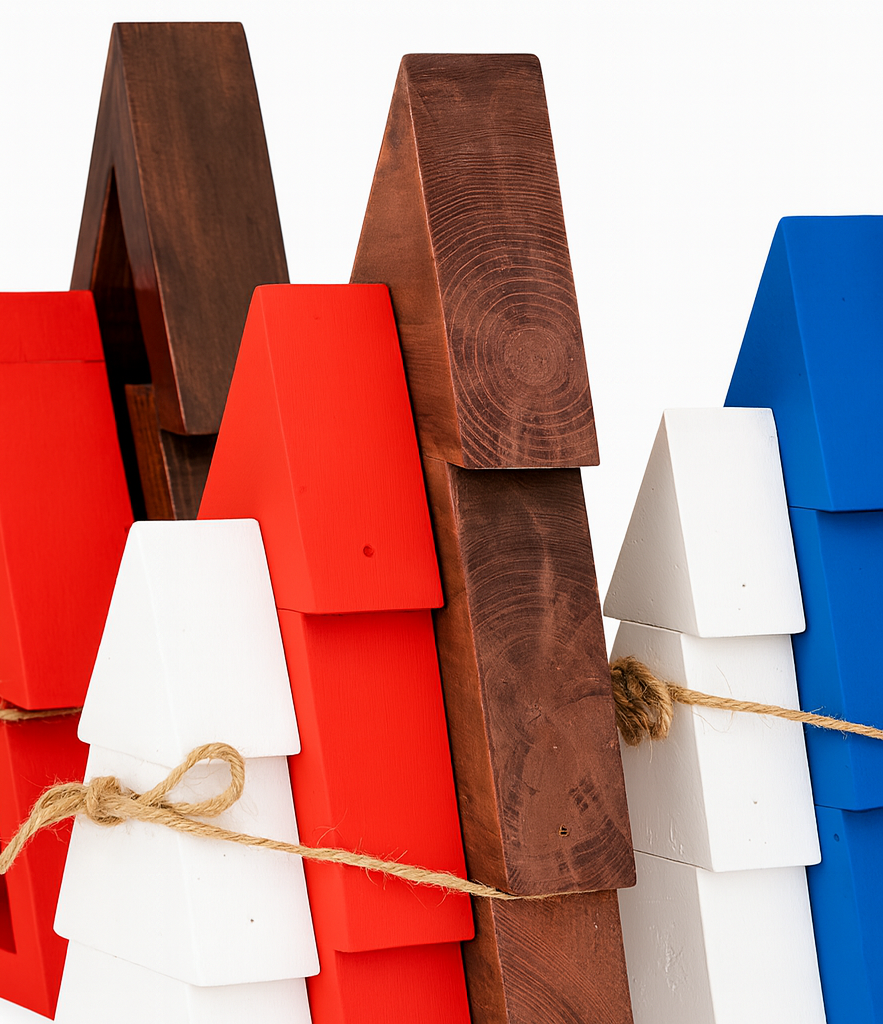 Wooden Christmas Tree Set (Set of 3)